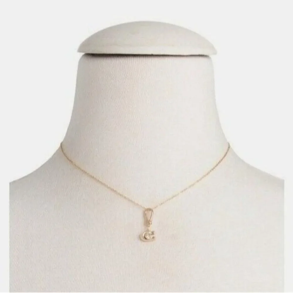 COACH Collectible Signature C Stone Charm Swarovski Crystals Gold Tone - Picture 7 of 7